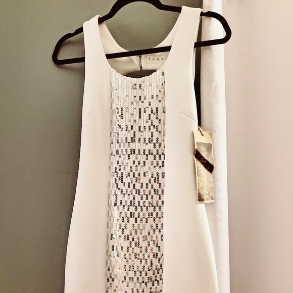 TCEC Dresses & Skirts - Tcec~ White Sequin Dress by Tcec